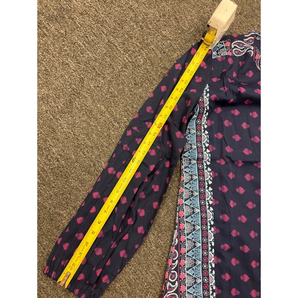 NWT Raga Womens Blue Printed Polyester V-Neck The Megan Tunic Dress Size M - Picture 7 of 11